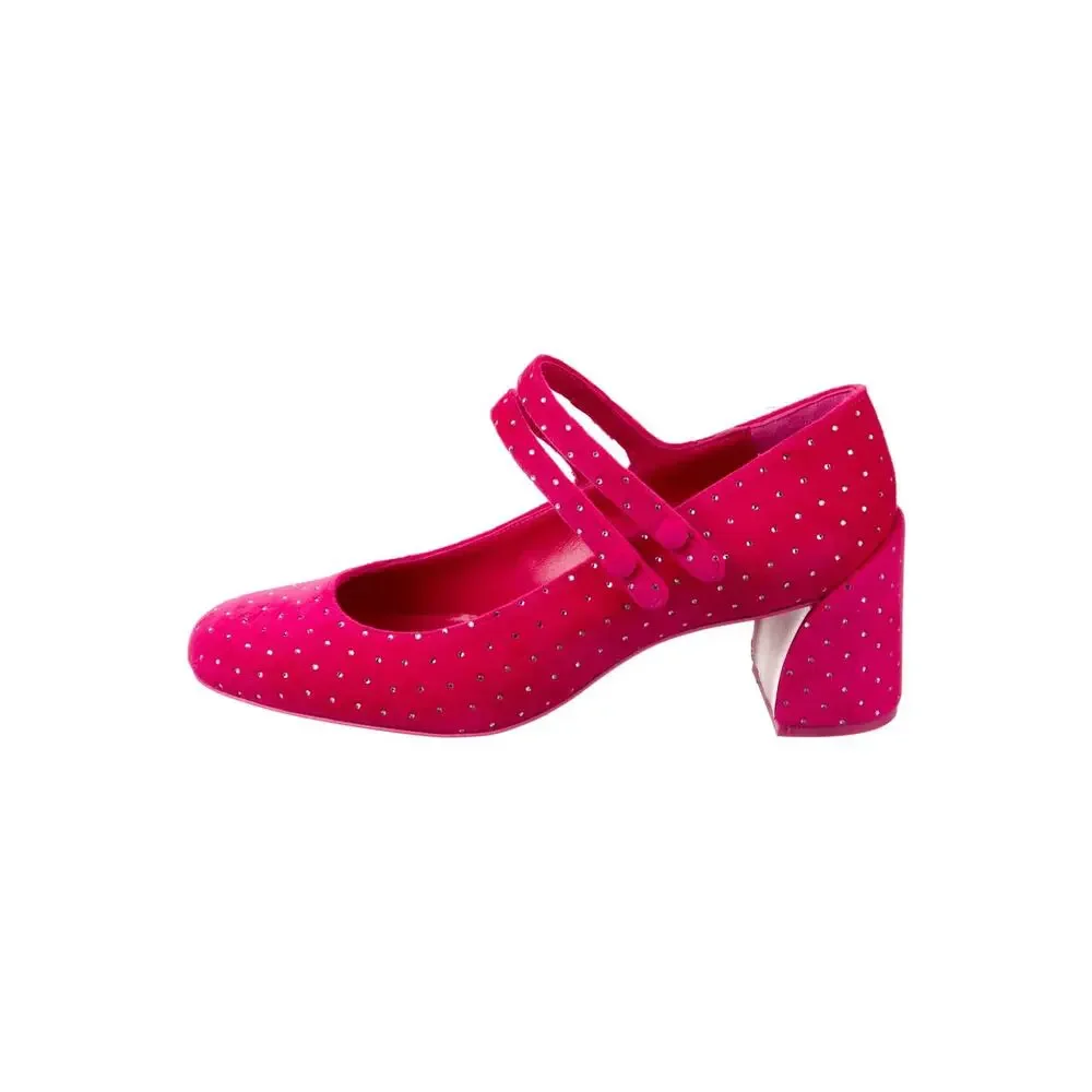 New Christian Louboutin Miss Mary Jane Shoes Heels Rhinestones Studs Sz 41 US 11 - Picture 3 of 10